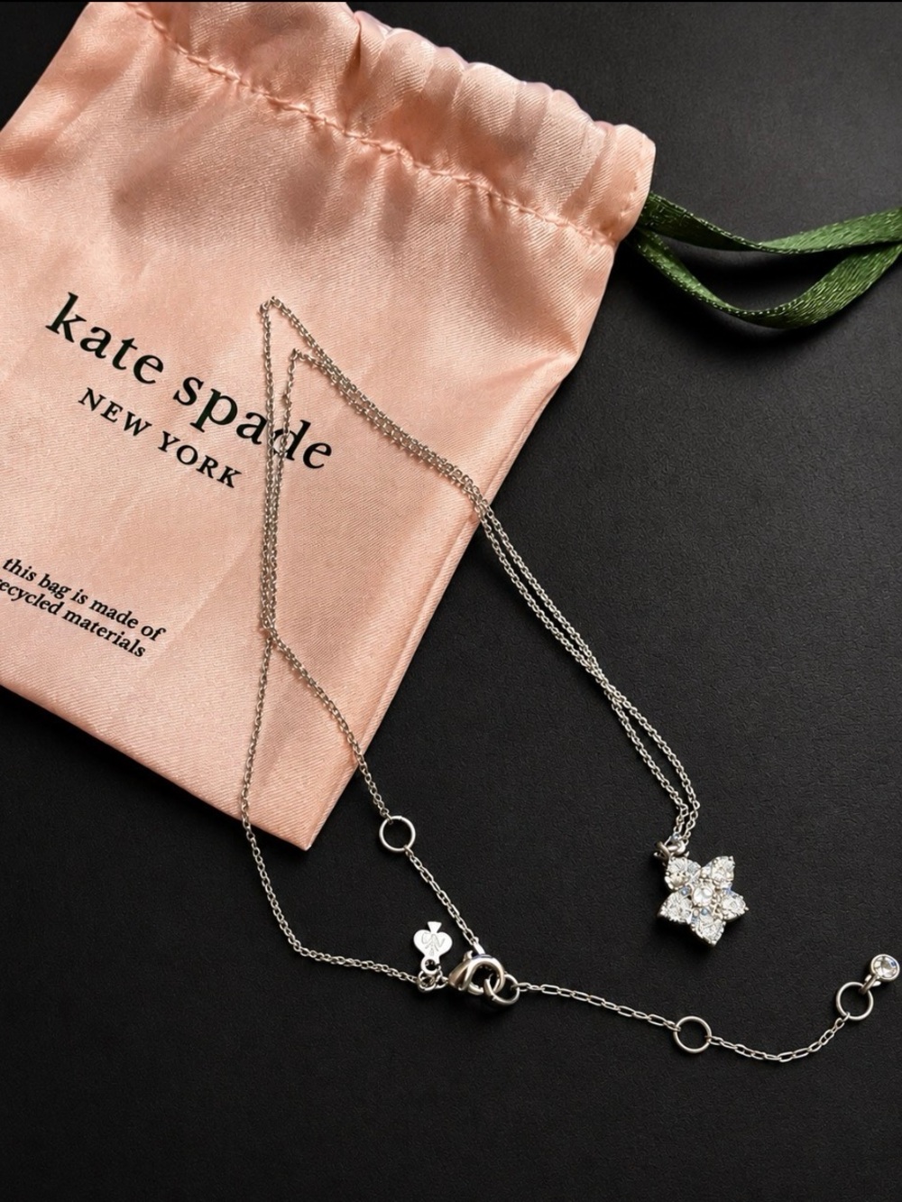 Kate Spade New York Silver Star Flower Pendant. EUC